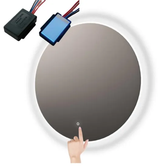 두 개의 키 12V 24V LED 조명 거울 안개 제거 장치 조광기 터치 센서 스위치