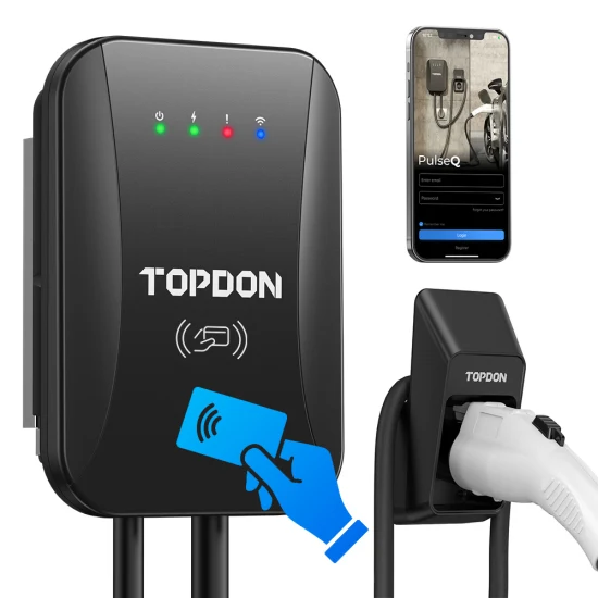 Topdon 제조업체 Ocpp 레벨 유형 2 1 3 단계 32A 16A 7kw 9.6kw 11kw 16kw 22kw 벽 마운트 Pulseq AC 홈 고속 충전기 스테이션 Wallbox EV 전기 자동차 충전기